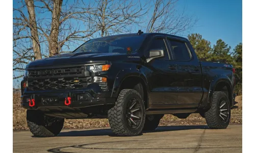 Облицовка переднего силового бампера, Черный металлик, для Chevrolet Silverado 1500 (2023–2026), Rough Country — фото 7