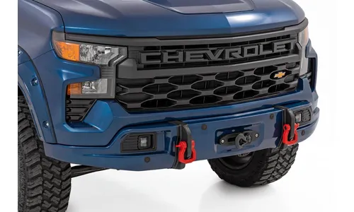 Облицовка переднего силового бампера, Металлик Синий, для Chevrolet Silverado 1500 (2023–2026), Rough Country — фото 1