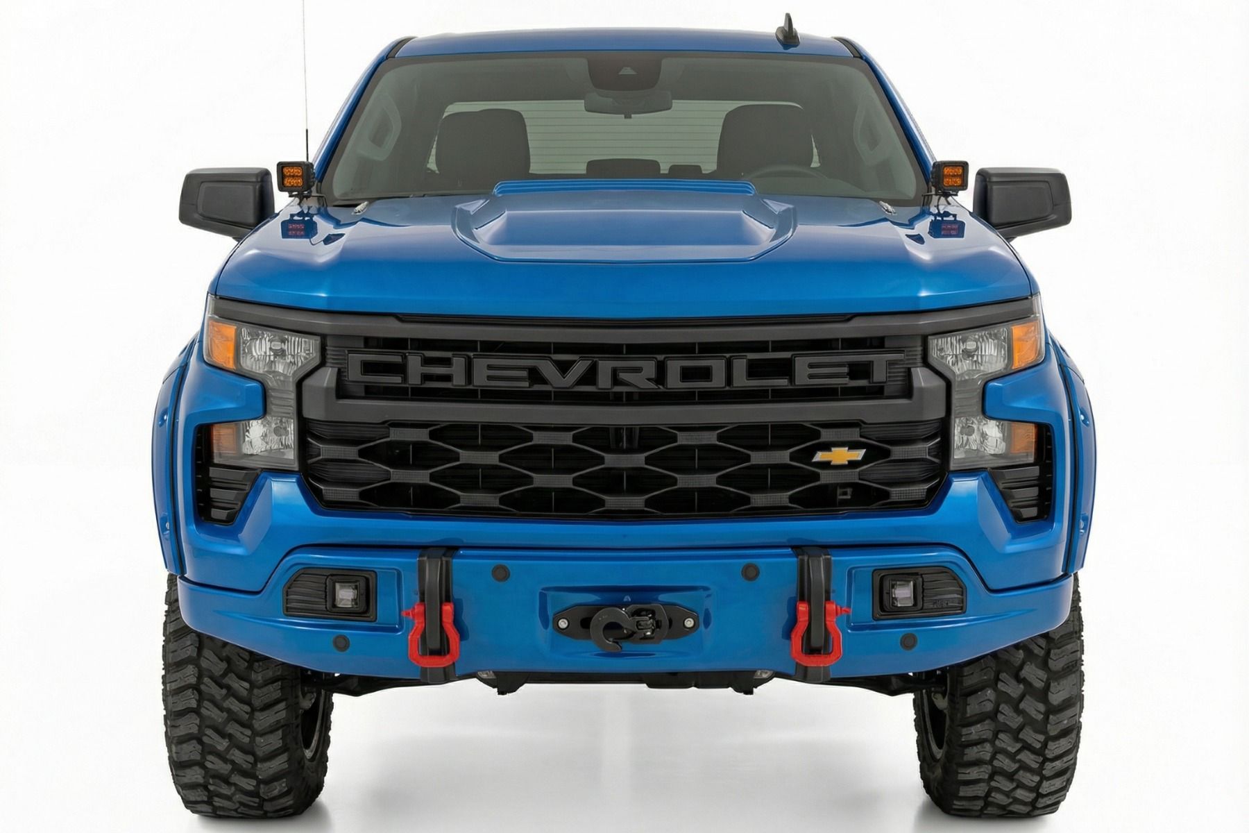 Облицовка переднего силового бампера, Металлик Синий, для Chevrolet Silverado 1500 (2023–2026), Rough Country — фото 2