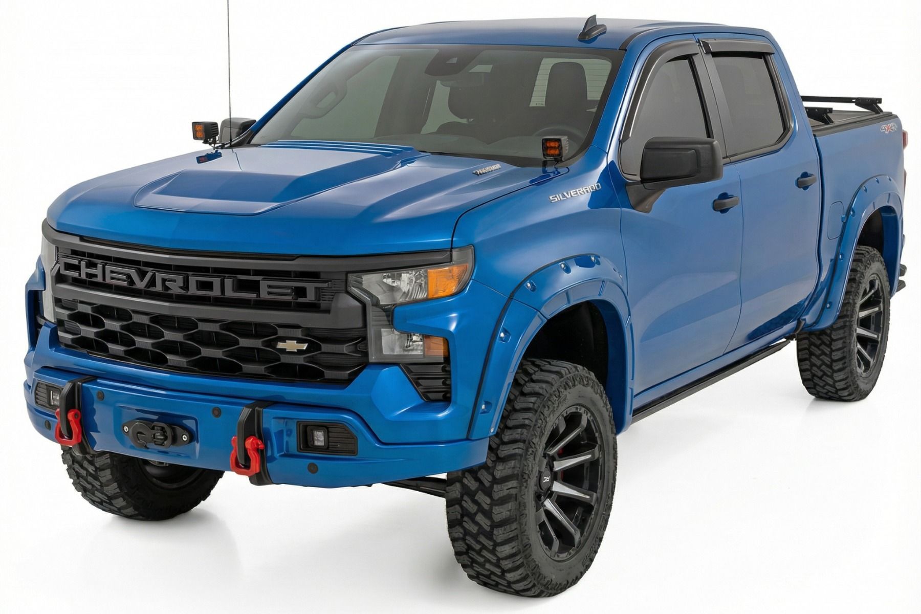 Облицовка переднего силового бампера, Металлик Синий, для Chevrolet Silverado 1500 (2023–2026), Rough Country — фото 3