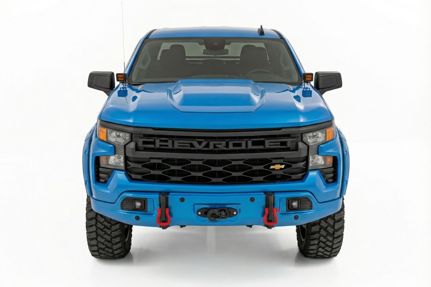 Облицовка переднего силового бампера, Голубой, для Chevrolet Silverado 1500 (2023–2026), Rough Country — фото 2