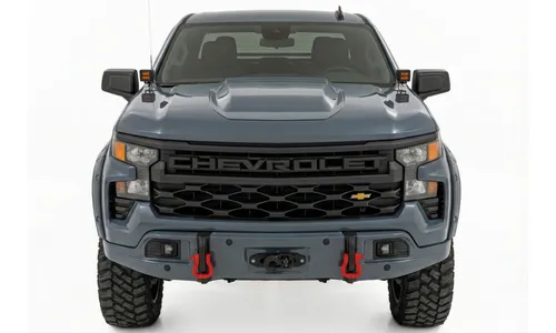 Облицовка переднего силового бампера, Серый, для Chevrolet Silverado 1500 (2023–2026), Rough Country — фото 2
