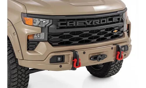 Облицовка переднего силового бампера, Песок, для Chevrolet Silverado 1500 (2023–2026), Rough Country — фото 1
