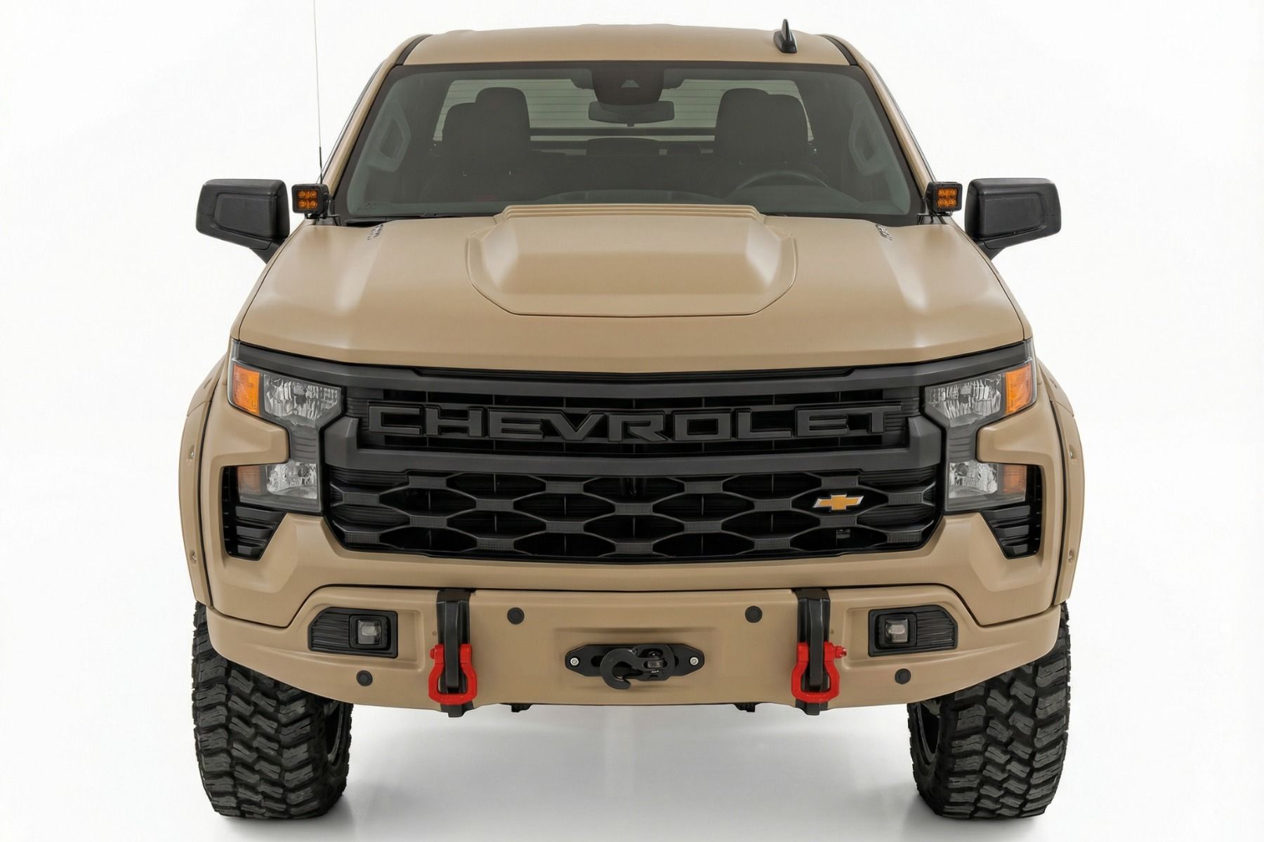 Облицовка переднего силового бампера, Песок, для Chevrolet Silverado 1500 (2023–2026), Rough Country — фото 2