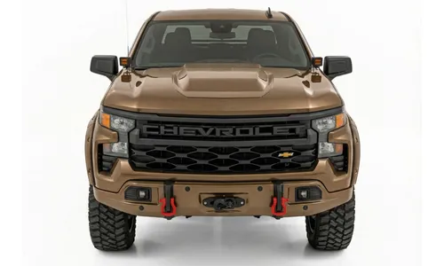 Облицовка переднего силового бампера, Бронза, для Chevrolet Silverado 1500 (2023–2026), Rough Country — фото 2