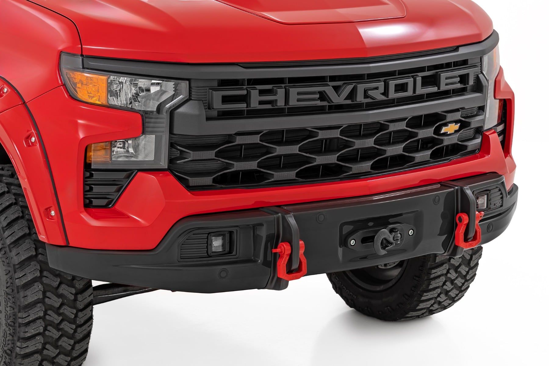 Передний силовой бампер, с лебедкой PRO12000S, для Chevrolet Silverado 1500 (2023–2026), Rough Country — фото 1