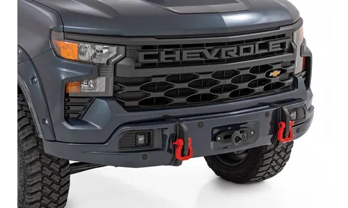 Передний силовой бампер, с лебедкой PRO12000S, Темносерый, для Chevrolet Silverado 1500 (2023–2026), Rough Country — фото 1