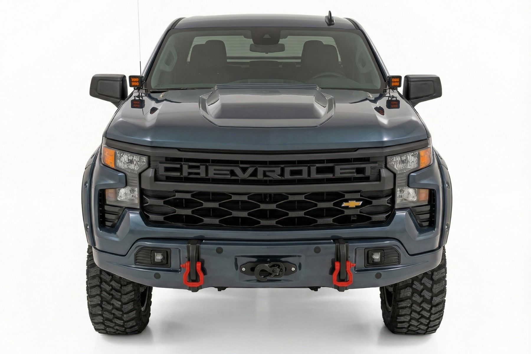 Передний силовой бампер, с лебедкой PRO12000S, Темносерый, для Chevrolet Silverado 1500 (2023–2026), Rough Country — фото 2