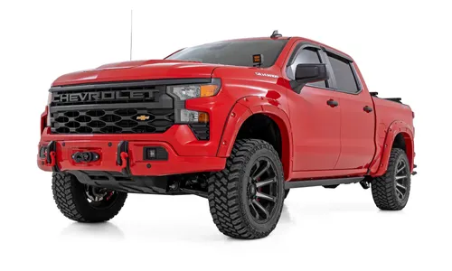 Передний силовой бампер, с лебедкой PRO12000S, Красный, для Chevrolet Silverado 1500 (2023–2026), Rough Country — фото 4