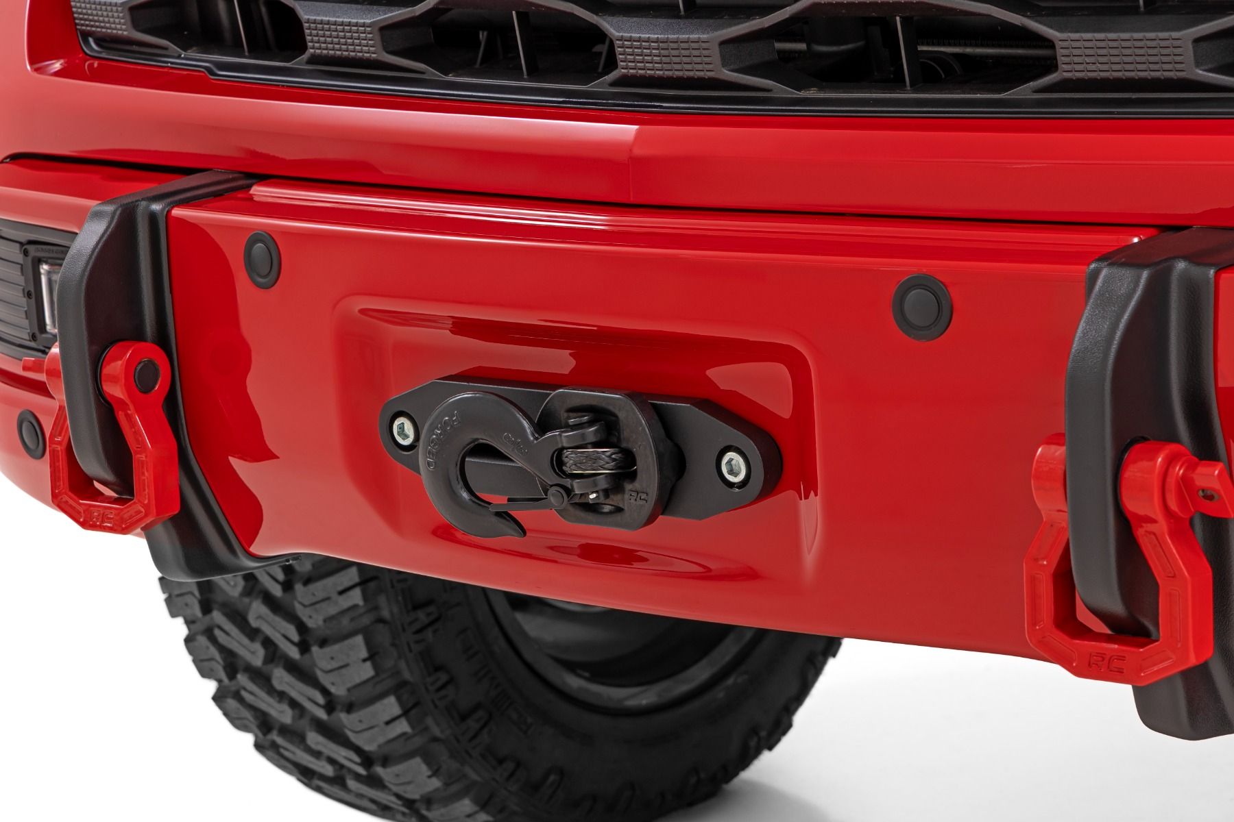 Передний силовой бампер, с лебедкой PRO12000S, Красный, для Chevrolet Silverado 1500 (2023–2026), Rough Country — фото 7