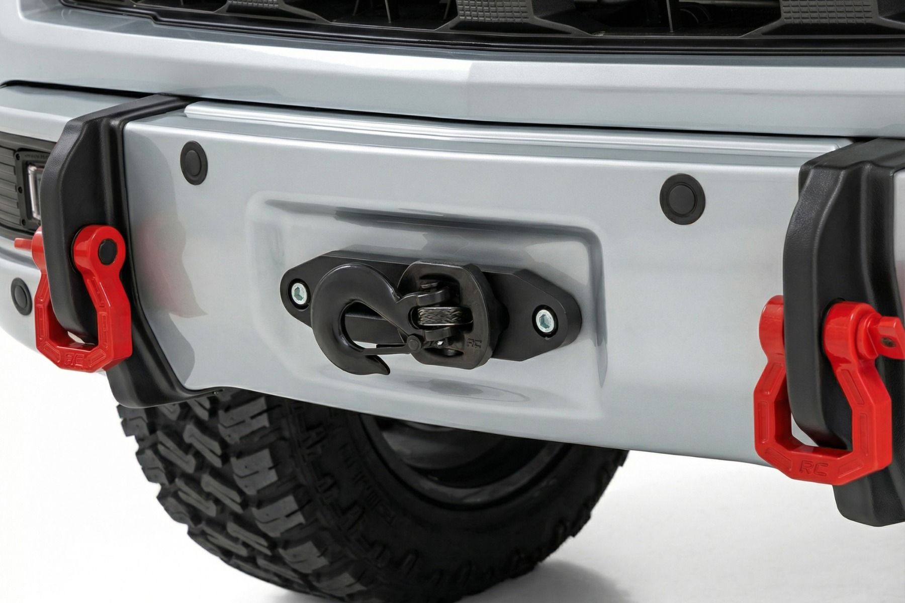 Передний силовой бампер, с лебедкой PRO12000S, Серебристый, для Chevrolet Silverado 1500 (2023–2026), Rough Country — фото 4