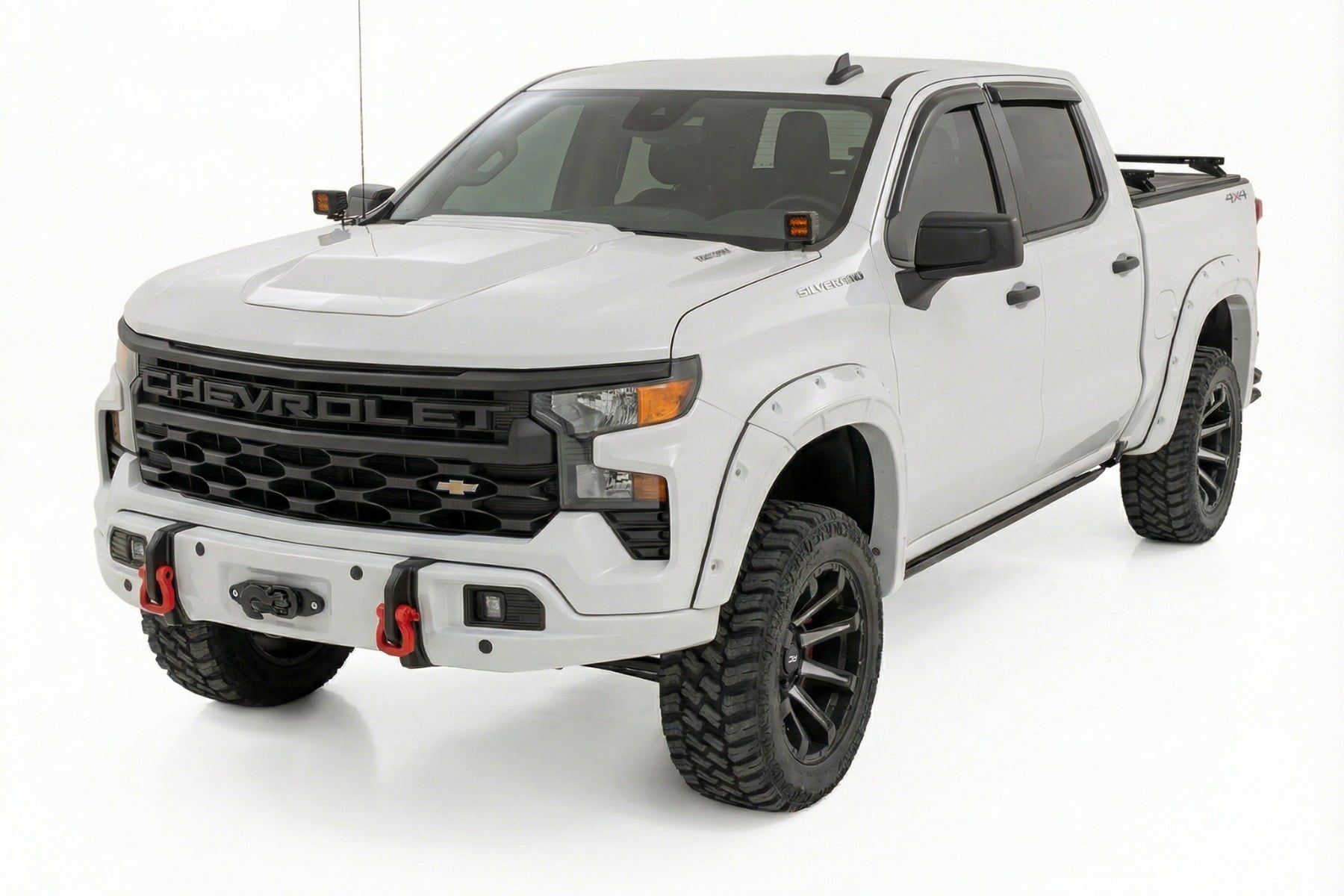 Передний силовой бампер, с лебедкой PRO12000S, Белый, для Chevrolet Silverado 1500 (2023–2026), Rough Country — фото 3