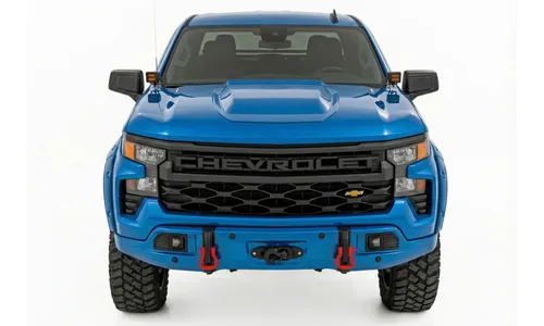 Передний силовой бампер, с лебедкой PRO12000S, Голубой, для Chevrolet Silverado 1500 (2023–2026), Rough Country — фото 2