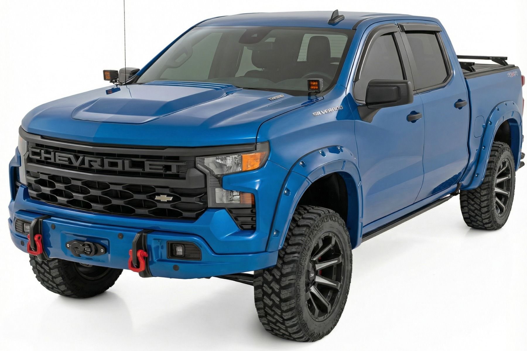 Передний силовой бампер, с лебедкой PRO12000S, Голубой, для Chevrolet Silverado 1500 (2023–2026), Rough Country — фото 3