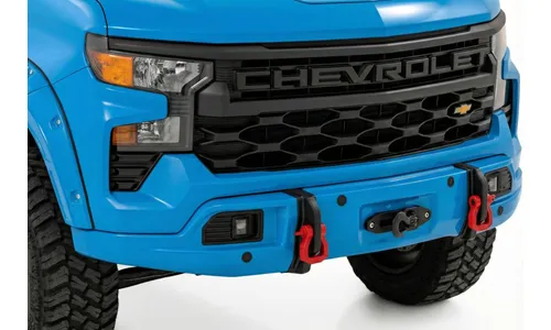 Передний силовой бампер, с лебедкой PRO12000S, Голубой, для Chevrolet Silverado 1500 (2023–2026), Rough Country — фото 1