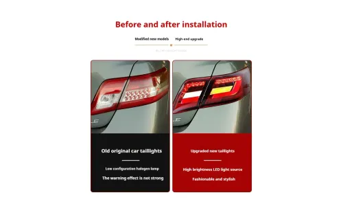 Задние LED-фонари динамический поворотник для Toyota Camry (2007-2011), комплект, комплект, FT Carlight Carlight — фото 7