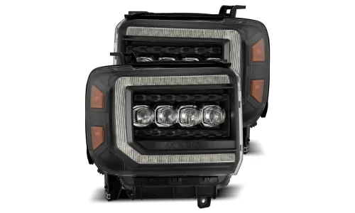 Фары светодиодные Black NOVA для GMC Sierra 1500/2500/3500 2015–2018, AlphaRex — фото 2
