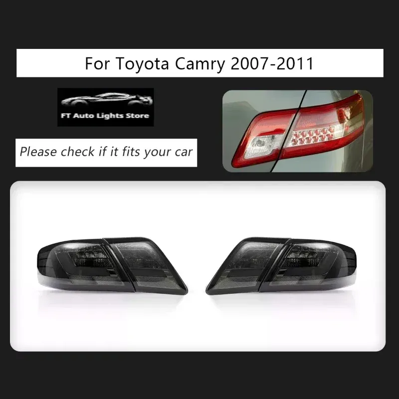 Задние LED-фонари динамический поворотник для Toyota Camry (2007-2011), комплект, комплект, FT Carlight Carlight — фото 1