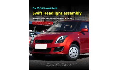 Фары передние LED с ходовыми огнями для Suzuki Swift (2005-2016), комплект, комплект, FT Carlight Carlight — фото 5