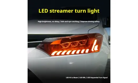 Фары передние LED с ходовыми огнями для Toyota Vios (2014-2016), комплект, комплект, FT Carlight Carlight — фото 3