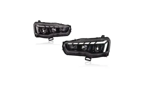 Фары передние LED с ходовыми огнями для Mitsubishi Lancer EX (2008-2018), комплект, комплект, FT Carlight Carlight — фото 5