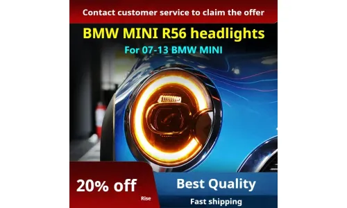Фары передние LED с ходовыми огнями для Mini Cooper R56/R57/R58/R59 (2007-2013), комплект, комплект, FT Carlight Carlight — фото 2