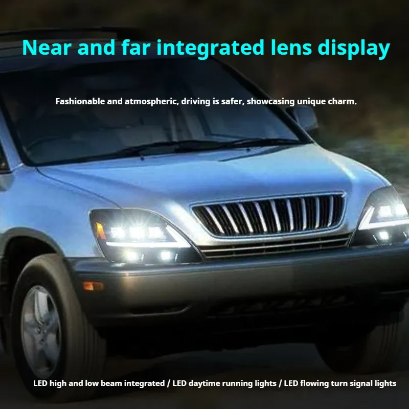 Фары передние LED с ходовыми огнями для Lexus RX (1998-2003), комплект, комплект, FT Carlight Carlight — фото 4