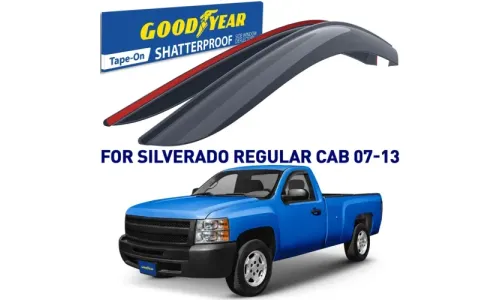 Дефлекторы боковых окон 2007-2013 Chevy Silverado Regular Cab, накладные, GoodYear — фото 1