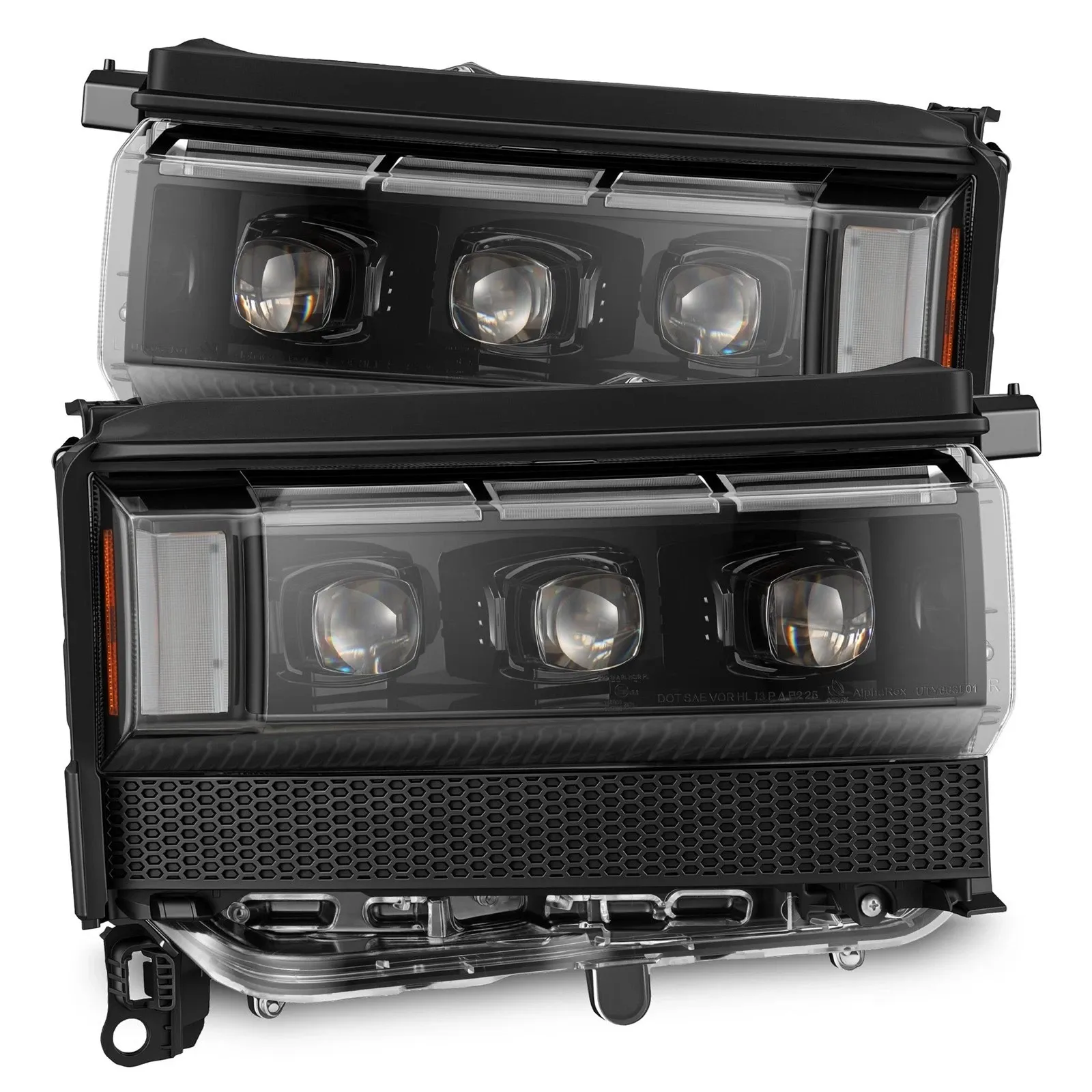 Фары светодиодные Nova Alpha-Black для Toyota Land Cruiser 2024–2026, AlphaRex — фото 1