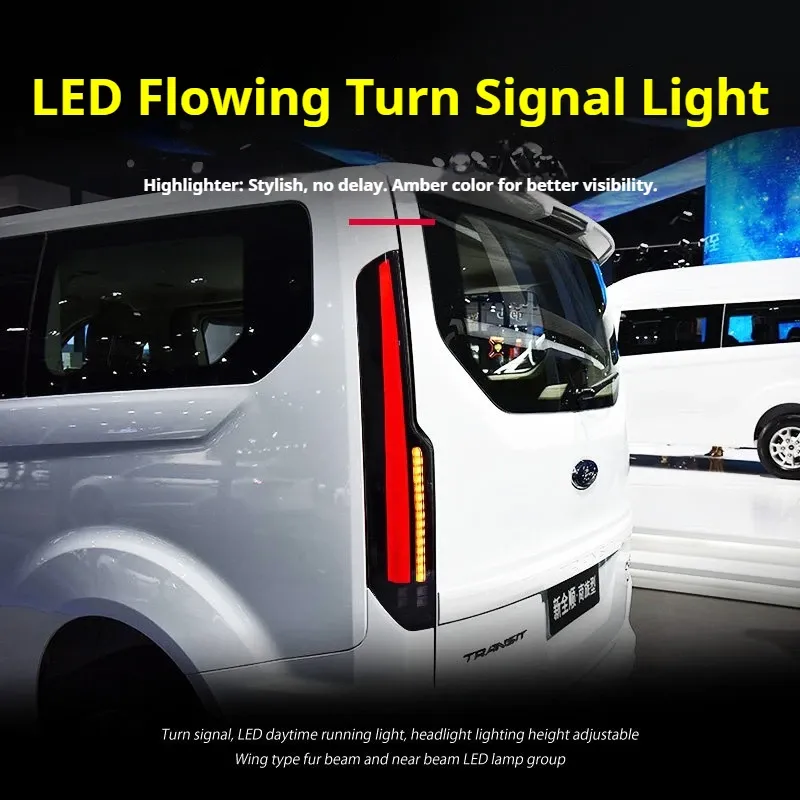 Задние LED-фонари динамический поворотник для Ford Tourneo Custom / Transit V362 (2016-2022), комплект, комплект, FT Carlight Carlight — фото 4