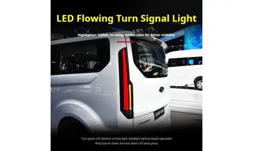 Задние LED-фонари динамический поворотник для Ford Tourneo Custom / Transit V362 (2016-2022), комплект, комплект, FT Carlight Carlight — фото 4