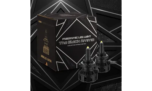 Лампы головного света Black Ammo Panoramic 9006 5500K, AlphaRex — фото 1