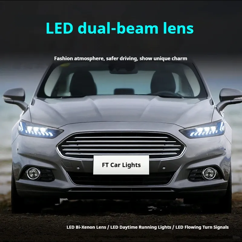 Фары передние LED с ходовыми огнями для Ford Mondeo (2013-2016), комплект, комплект, FT Carlight Carlight — фото 4