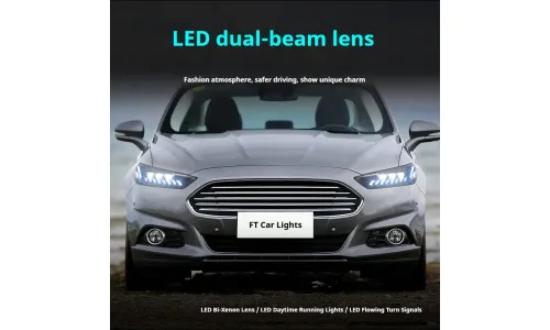 Фары передние LED с ходовыми огнями для Ford Mondeo (2013-2016), комплект, комплект, FT Carlight Carlight — фото 4