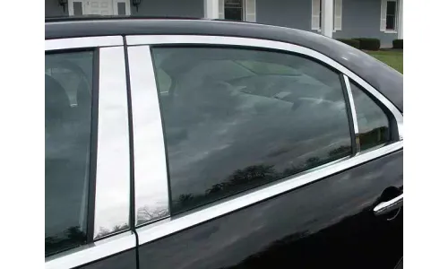 Накладки стоек дверей из нержавеющей стали 6 шт отделка окон QAA для Lincoln MKZ 2007-2012 — фото 1