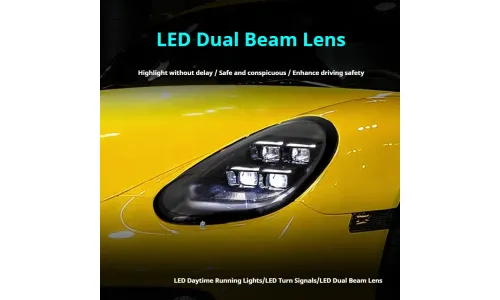Фары передние LED с ходовыми огнями для Porsche Cayman 987 (2009-2012), комплект, комплект, FT Carlight Carlight — фото 3