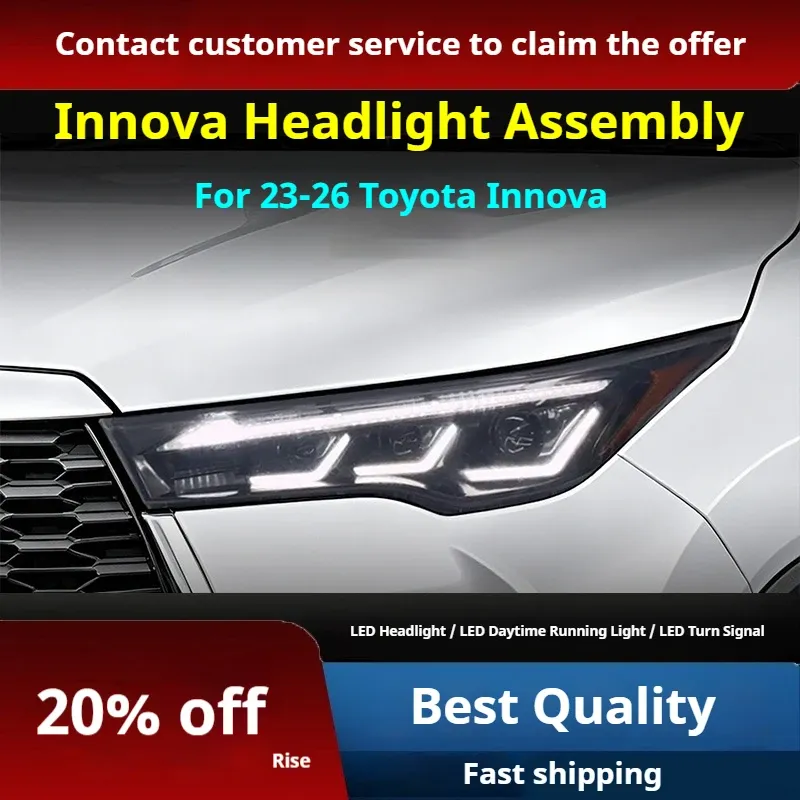 Фары передние LED с ходовыми огнями для Toyota Innova (2023-2026), комплект, комплект, FT Carlight Carlight — фото 2