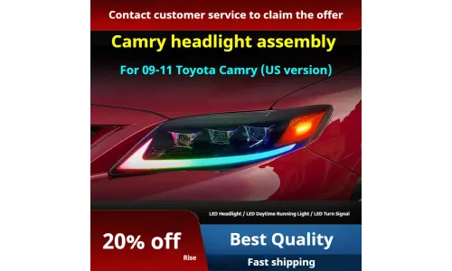 Фары передние LED с ходовыми огнями для Toyota Camry (2009-2011, США), комплект, комплект, FT Carlight Carlight — фото 2