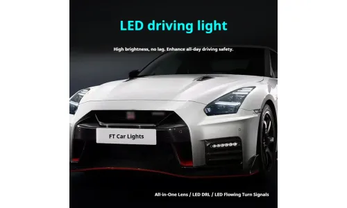 Фары передние LED с ходовыми огнями для Nissan GT-R R35 (2007-2023), комплект, комплект, FT Carlight Carlight — фото 5
