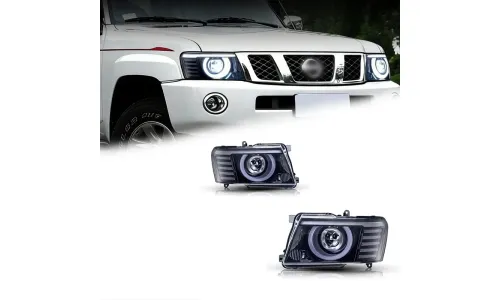 Фары передние LED с ходовыми огнями для Nissan Patrol Y61 (2005-2022), комплект, комплект, FT Carlight Carlight — фото 1