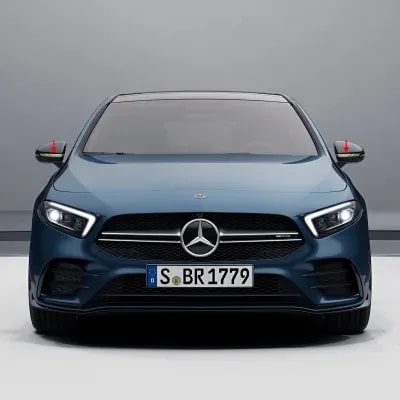 Комплект наклеек Edition 1 на корпуса зеркал Mercedes-Benz A 35 AMG W177, матовое золото — фото 1