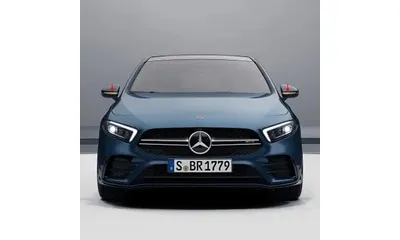 Комплект наклеек Edition 1 на корпуса зеркал Mercedes-Benz A 35 AMG W177, матовое золото — фото 1