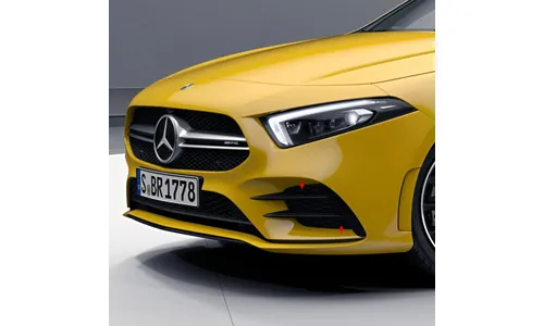 Комплект нижних решеток A 35 AMG с черными глянцевыми планками Mercedes-Benz A-Класс W177/V177 Night Package, 6 деталей — фото 2