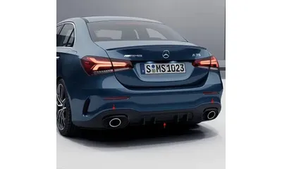 Задний диффузор A 35 AMG для Mercedes-Benz A-Класса V177, хром, без фаркопа — фото 1