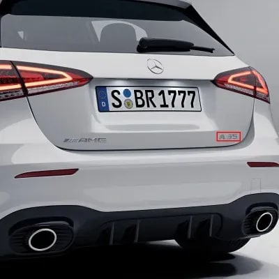 Шильдик A 35 Mercedes-Benz A W177 на крышку багажника, хромированный — фото 1
