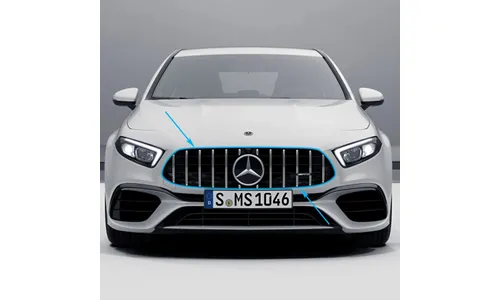 Решетка Panamericana A 45 AMG Mercedes-Benz A-Класс W177, хромированные ламели — фото 1