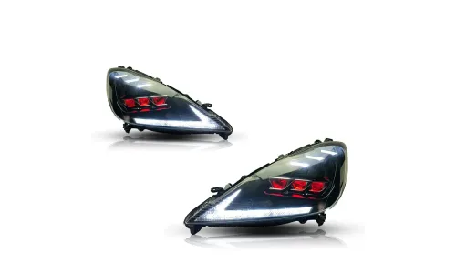 Фары передние LED с ходовыми огнями для Honda Fit Jazz GK5 (2008-2013), комплект, комплект, FT Carlight Carlight — фото 6