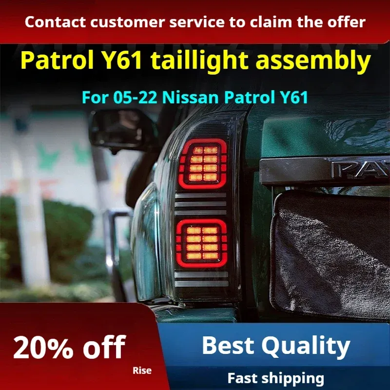 Задние LED-фонари динамический поворотник для Nissan Patrol Y61 (2005-2022), комплект, комплект, FT Carlight Carlight — фото 2