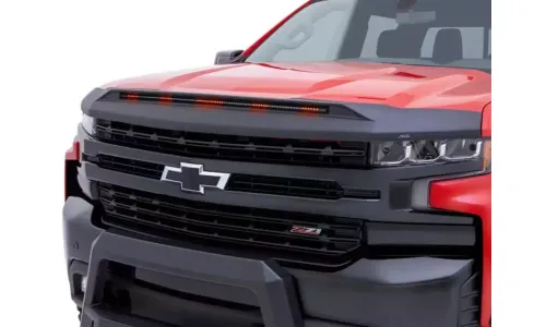 Черная защита капота AVS Aeroskin Lightshield Pro для 19–24 Silverado 1500 — фото 1