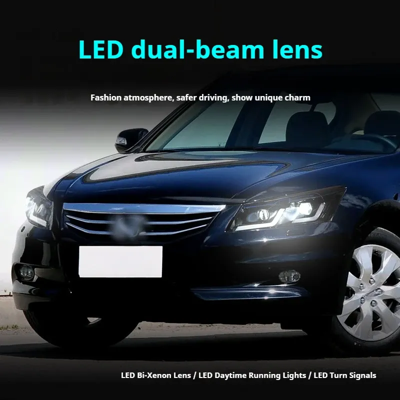 Фары передние LED с ходовыми огнями для Honda Accord 8 (2008-2013), комплект, комплект, FT Carlight Carlight — фото 5